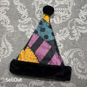 Ruz Disney Nightmare Before Christmas Sally Patchwork Santa Hat OS